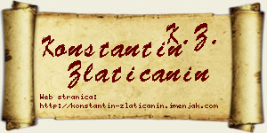 Konstantin Zlatičanin vizit kartica